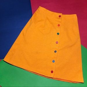 SAN FRANSISCO SKIRT WORKS YELLOW SMALL BUTTON SKRT